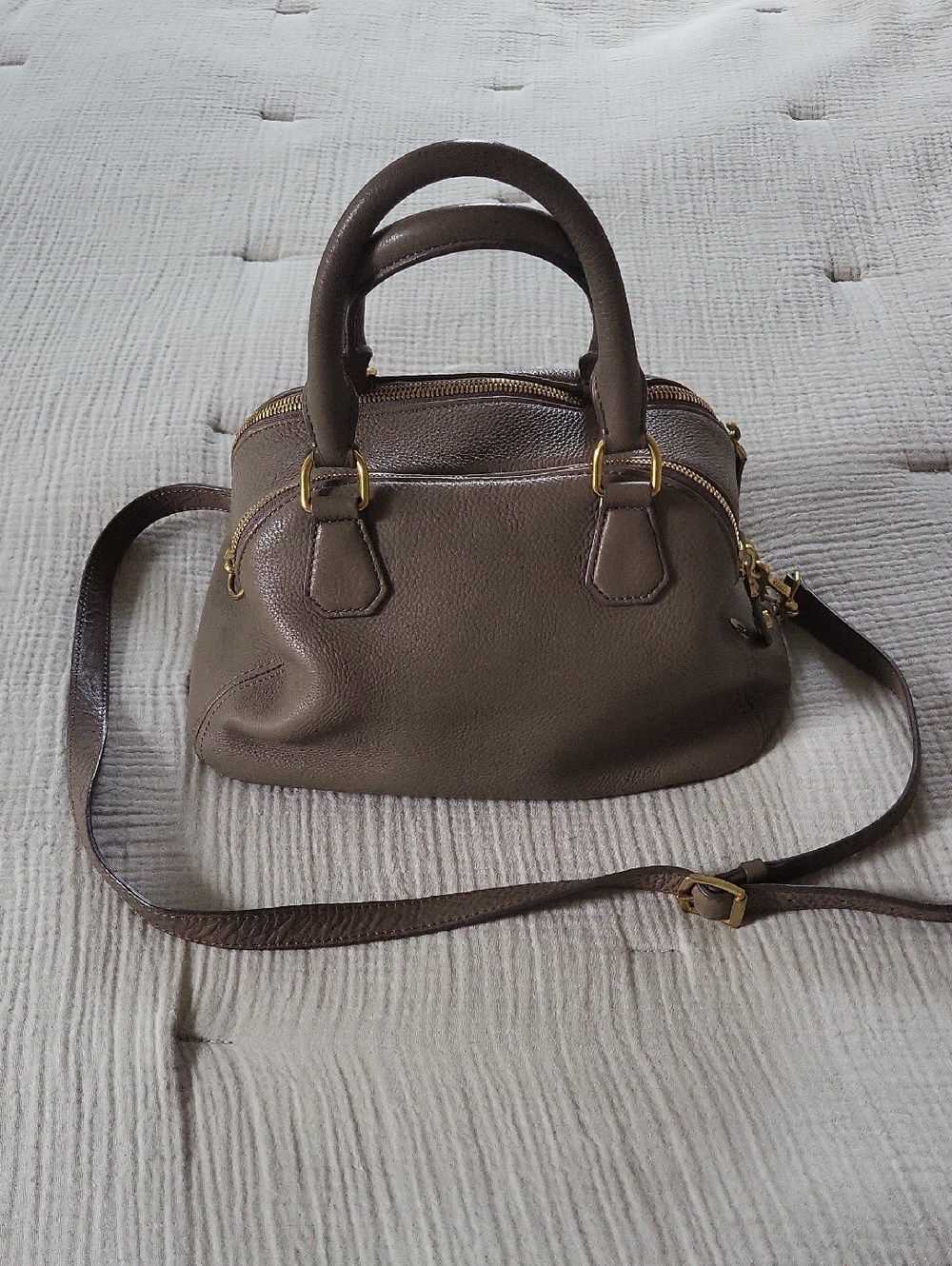 J.Crew pebbled leather Biennial satchel handbag